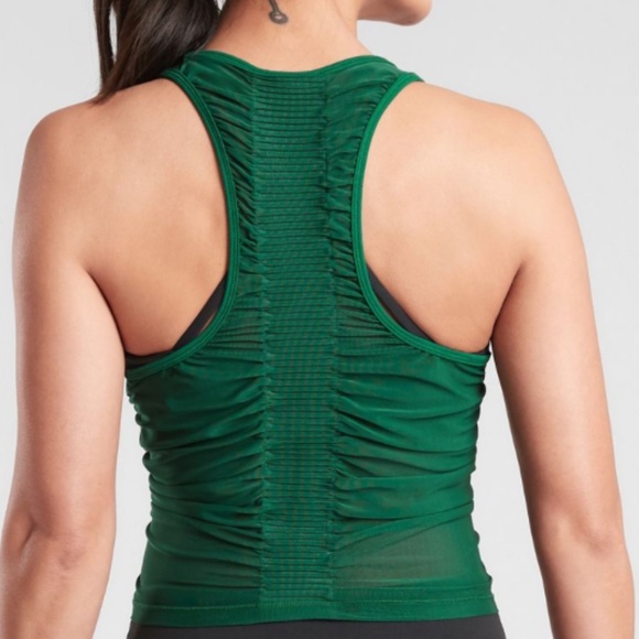 Athleta Ruched Crop Racerback Tanktop - Picture 1 of 4